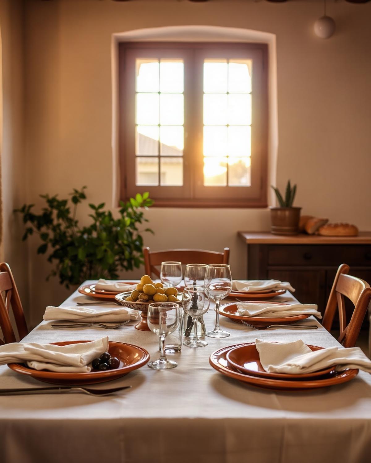 Mediterranean table setting